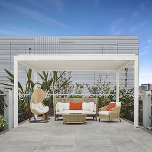 Pergola motorisée extérieure en aluminium avec volets, fabricants de pergolas, auvent, gazebo, pergola électrique à lames orientables en aluminium pour extérieur - Product Image 1