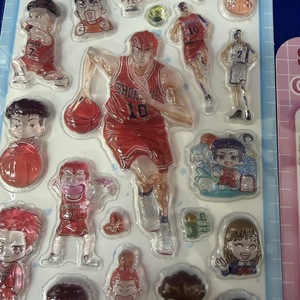 สติกเกอร์อีพ็อกซี่คริสตัลลาย Slam Dunk แบบขายส่ง ฮานามิจิ ซากุระกิ รุ่น Q แบบ 3 มิติ สำหรับตกแต่งสมุดบันทึก การ์ด Kpop และโทรศัพท์ - Product Image 5