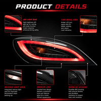 Conjunto de Luces Traseras LED BK para Mercedes CLS W218 2012-2017, Luz de Freno con Señal de Giro Secuencial, Conexión Plug and Play