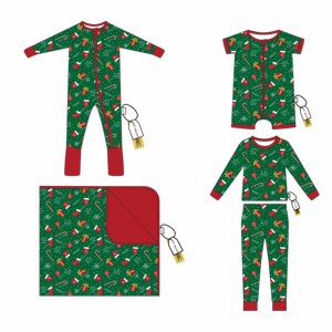 좋은 품질의 도매 가을/겨울용 대나무 소재 귀여운 프린트 아기 롬퍼, 데일리 착용에 적합한 부드럽고 따뜻한 아기 점프수트 - Product Image 2