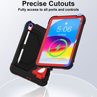 Étui de protection robuste pour iPad A16 11e génération 2025 et iPad 10e génération 10,9 2022 avec double support et sangle d'épaule en silicone + PC, OEM ODM