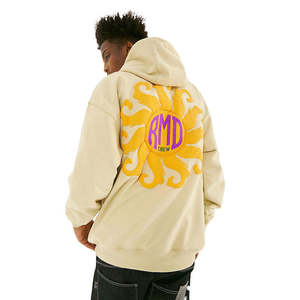Sudadera con capucha de algodón con estampado en relieve, con cremallera completa, de forro polar grueso para hombre, con proceso de estampado 3D en relieve - Product Image 5