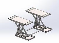 Elevador de Tijera Hidráulico de Doble Cilindro de Elevación Media HIGH LIFT, Capacidad 4T, Certificado CE, Altura de Elevación 1200mm, 110V-380V