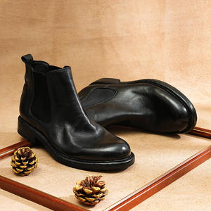 รองเท้าหนังแท้คุณภาพสูงสำหรับผู้ชายไซส์ใหญ่ แบบคลาสสิก หุ้มข้อเท้า สำหรับฤดูหนาวและฤดูใบไม้ร่วง กันน้ำ ระบายอากาศ ลดกลิ่นอับ กันลื่น - Product Image 4
