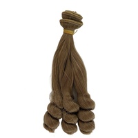 Perruque bouclée multicolore en fibre haute température pour poupées et animaux de compagnie, accessoires de luxe pour animaux