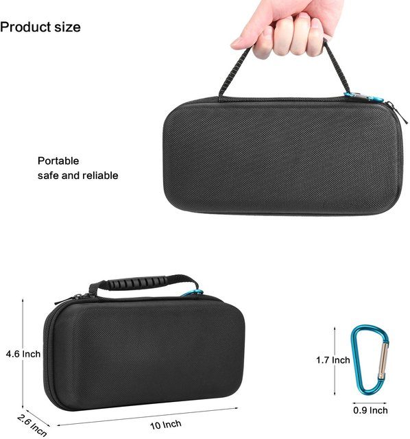 High Quality Black Security Hard Portable Travel Carry EVA Hard Shell for Nintendo Switch Outdoor or Home - Case Only