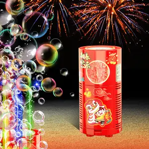 Nieuwe Aankomst Vuurwerk Bubble Machine Met Elektrische Verlichting Klinkt Automatische Waterbel Maker Verlicht Indoor Party Bubbels