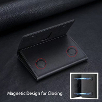 Dompet Magnetik Kulit PU Model Berdiri untuk iPhone 16 Pro & Pro Max Magnet Kuat dengan 6 Slot Kartu