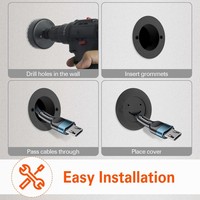 Kit de protection des câbles TV-Solution complète de gestion des câbles muraux pour téléviseurs muraux