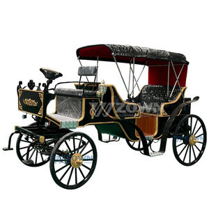 Charrette Équestre Électrique pour 4-6 Personnes, Chariot Touristique Européen à 4 Roues, Carrosse de Mariage - Product Image 2