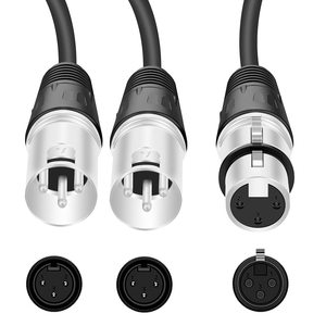 OEM de fábrica de calidad superior <span class=keywords><strong>XLR</strong></span> 3 pines hembra dividido a 2 puertos macho Cables Y Cable de audio de extensión de micrófono <span class=keywords><strong>Xlr</strong></span> equilibrado - Product Image 4