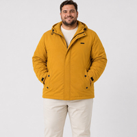 Chaqueta de Plumón para Hombre, Estilo Parka, con Capucha, Bolsillos con Botones, Cordones Ajustables, Cálida para Invierno, Tallas Grandes y Extra Grandes, 6XL 7XL