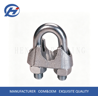 Vente en gros d'usine : Collier de serrage pour câble en acier malléable de type américain, à boulon en U, plaqué zinc, antidérapant, pour rigging américain