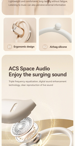 Auriculares Inalámbricos con Gancho para la Oreja, Bluetooth, Portátiles, Resistentes al Agua, LED Digital, Dorados y Negros, Auriculares Deportivos - Product Image 4