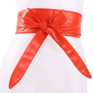 Ceintures élastiques colorées <span class=keywords><strong>pour</strong></span> <span class=keywords><strong>robe</strong></span>, ceintures larges style corset <span class=keywords><strong>pour</strong></span> femme avec grands nœuds, accessoires de corset, <span class=keywords><strong>bleu</strong></span> <span class=keywords><strong>marine</strong></span> coréen - Product Image 4