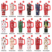 Mug isotherme personnalisé de Noël 40 oz avec bec verseur, grande capacité, pour les fêtes de bureau et la vente au détail saisonnière