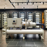Vente Flash : Refroidisseur d'Eau Industriel à Refroidissement par Eau, Système de Contrôle Automatique PLC, R407C, 100KW, 150KW