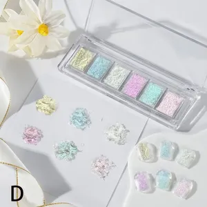Polvo de Uñas Metálico Estilo Aurora Ultra Brillante de 6 Colores, Polvo Mágico de Espejo con Efecto Cromo y Cristal - Product Image 6