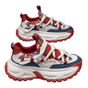 Chaussures Homme Automne 2025 Nouvelle Collection Polyvalentes en PU avec Blocs de Couleurs et Doublure en Maille Confortables pour le Sport et la Course Décontractées à Lacets - Product Image 1