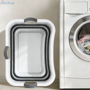 42L Collapsible Plastic Laundry <strong>Basket</strong> with Hollow Handles Foldable Design for Kitchen <strong>Wardrobe</strong> Bedding Storage Toy Organization - Product Image 1