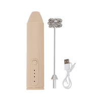 Mousseur à lait électrique USB portable, batteur à café manuel, fouet à œufs de cuisine pour latte et chocolat chaud