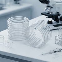 Tube en spirale en quartz de silice fondue transparente sur mesure, tailles personnalisées disponibles pour les laboratoires, l'industrie des semi-conducteurs et l'industrie photovoltaïque
