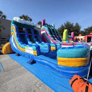 Toboggan <span class=keywords><strong>aquatique</strong></span> <span class=keywords><strong>gonflable</strong></span> en PVC à <span class=keywords><strong>prix</strong></span> de gros avec piscine intégrée pour jeux d'été - Product Image 3