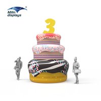 Modèle de gâteau gonflable en forme de ballon, léger, résistant à l'eau, portable, pour desserts, festivals, fêtes, événements, traiteur, salon professionnel