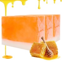 Savon Solide Artisanal au Lait de Chèvre et Miel, Naturel, Biologique, Non Irritant, Éclaircissant et Exfoliant pour la Peau, en Forme de Gâteau