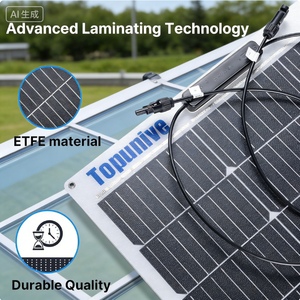 Panneau solaire monocristallin flexible ALECTER haute efficacité 100W, sortie 12V, module PV durable pour marine, camping-car, remorque, bateau - Product Image 5