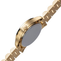 Montre-bracelet en cristal d'acier inoxydable pour des femmes avec le cadran de marbre