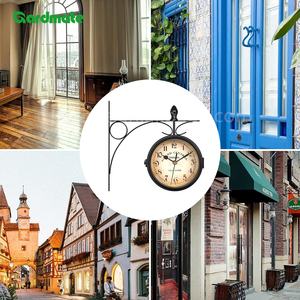 <span class=keywords><strong>Horloge</strong></span> murale double face décorative pour porche, patio, <span class=keywords><strong>piscine</strong></span>, salon, intérieur et extérieur - Product Image 5