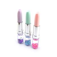 Stylo gel fantaisie de haute qualité en forme de rouge à lèvres, mini stylo bille en forme de rouge à lèvres avec fleur d'huile, magnifique stylo à bille pour filles