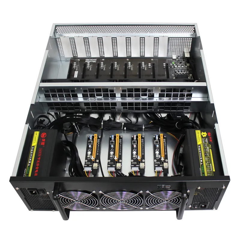 כפול 1650w PSU 12 GPU מלא סט מחשב מקרה 4U להשלים שרת מקרה מערכת מסגרת