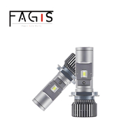 Ampoule de phare LED Fagis 9-36V avec ventilateurs, lentille de projecteur H4, 35W, 3500LM, température de couleur 6500K, 12V, certifiée CE, neuve