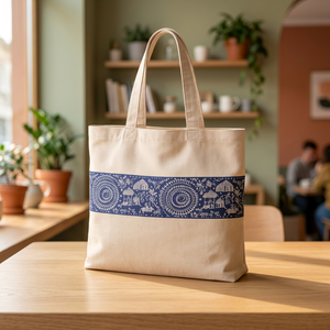 Bolsa para Ropa Plegable 100% Algodón, con Gancho de Acero Inoxidable, Tipo Tote, Forma Rectangular, Tela Resistente, Parte Superior Abierta - Product Image 1