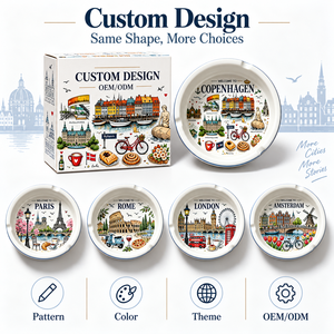 Cenicero de Cerámica Personalizado de Copenhague con Diseño de Monumentos de la Ciudad, Caja de Regalo, Cenicero Personalizado, Proveedor Mayorista OEM ODM - Product Image 2