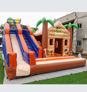 Vente en gros de jeux de pirates géants château gonflable à rebond combo toboggan château tropical cocotier avec toboggan - Product Image 2