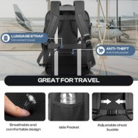 Mochila de ocio con puerto USB personalizado, extra grande, expandible, para portátil, para viajes, negocios, desplazamientos, entrenamiento