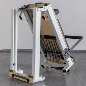 Contour cadre en alliage d'aluminium peu encombrant 6 printemps pliable Pilates réformateur <span class=keywords><strong>assis</strong></span> boîte plate-forme debout pour Pilates Studio - Product Image 2