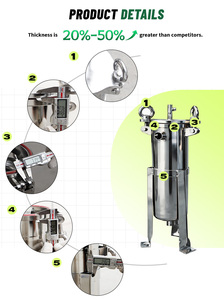 用于工艺水和化学系统的单袋式不锈钢液体过滤器外壳 - Product Image 6