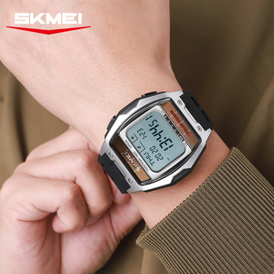 Montre numérique multifonctionnelle à énergie <span class=keywords><strong>solaire</strong></span> SKMEI 2750, style rétro pour homme, bracelet en silicone, résistante à l'eau, montre électronique sportive - Product Image 5