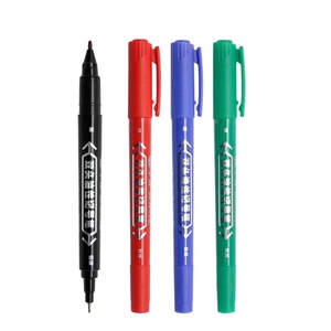 Commercio all'ingrosso SM192 Twin Head pennarello permanente a base di olio doppio punto Art penna per carta con 0.6-1.2mm larghezza di scrittura - Product Image 2