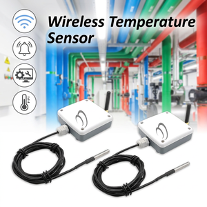 High <b>Temperature</b> Pressure Transmitter 2 Sets Industrial Wireless <b>Temperature</b> Sensor System 433MHz RF - Product Image 1