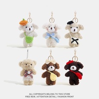 Llavero de peluche creativo con forma de oso de peluche, accesorio para bolso, diseño de dibujos animados