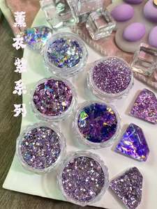 Lila Glitter Nail <span class=keywords><strong>Art</strong></span> Charms Pailletten Nail <span class=keywords><strong>Art</strong></span> Charms Glitter Kit - Product Image 6