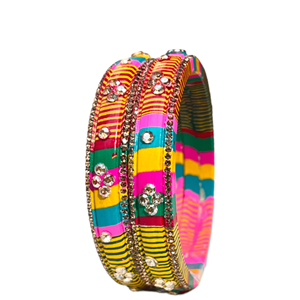 Jaipur Handmade Lac Bangle with Vibrant Colors and Luxurious Rhinestone Studding Traditional Rajasthani Ethnic Jewelry for Women - Product Image 3