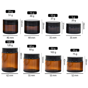 Tarro de <span class=keywords><strong>Crema</strong></span> Color Ámbar, Tarro de Vidrio Cosmético Minimalista de Alta Gama para Cuidado Personal - Product Image 6