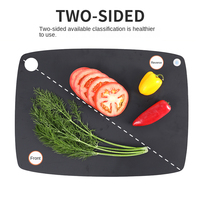 Planche à découper en fibre de bois de pin sans BPA avec trou de suspension, pour légumes et viande, lot de 3