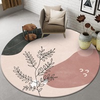 Wholesale Crystal Velvet Printed Area Rug Non Slip Easy Clean Polyester Floor Carpet for Living Room Bedroom Hotel Decoration